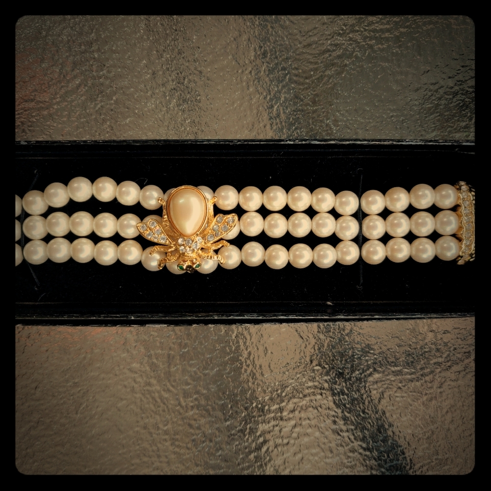 Joan Rivers Bee Pearl Bracelet